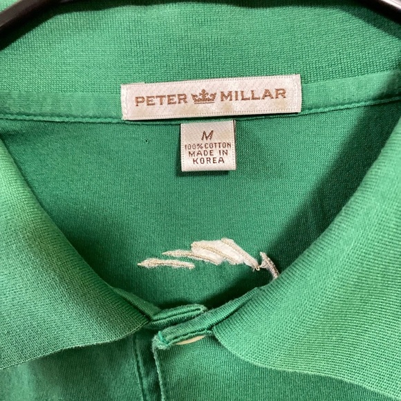 PETER MILLAR Men’s Green Polo Shirt 100% Cotton Size M - Picture 10 of 10